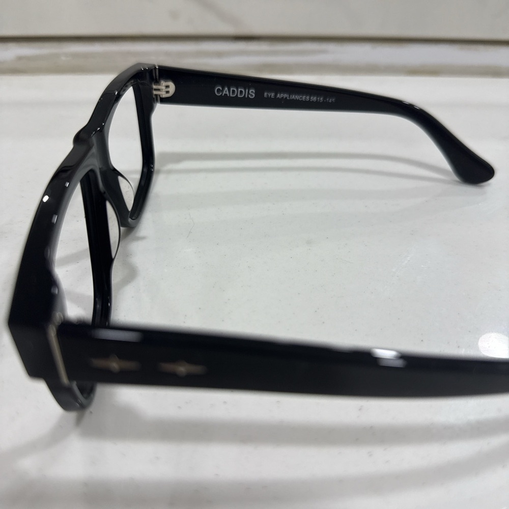Caddis Sleek Black Rectangular Glasses NWT - image 3